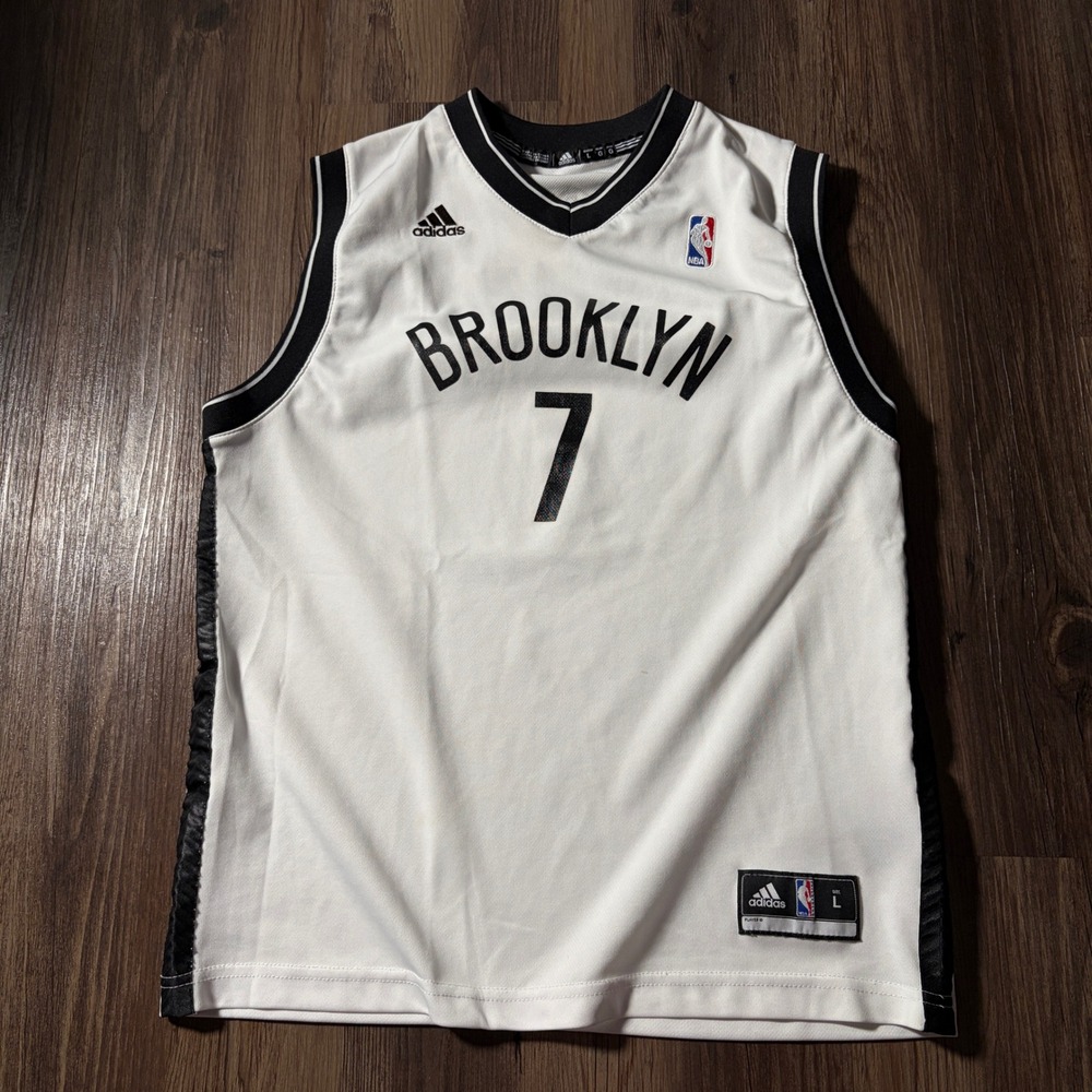 Adidas Brooklyn Nets Joe Johnson 7 Basketball Jersey Kids Size‎ L White